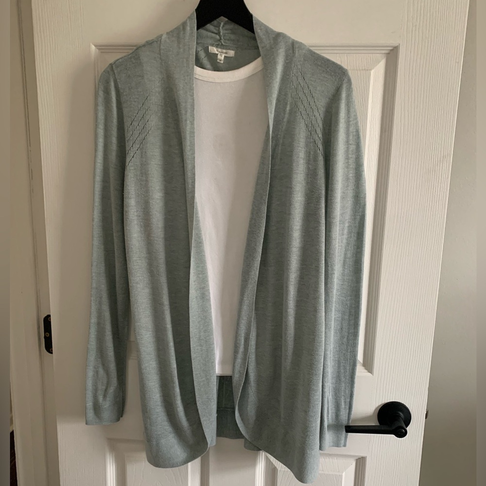 Maurices Light Gray Open Front Cardigan
